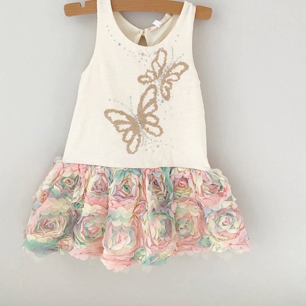 Sarah baby dress white off floral 3t